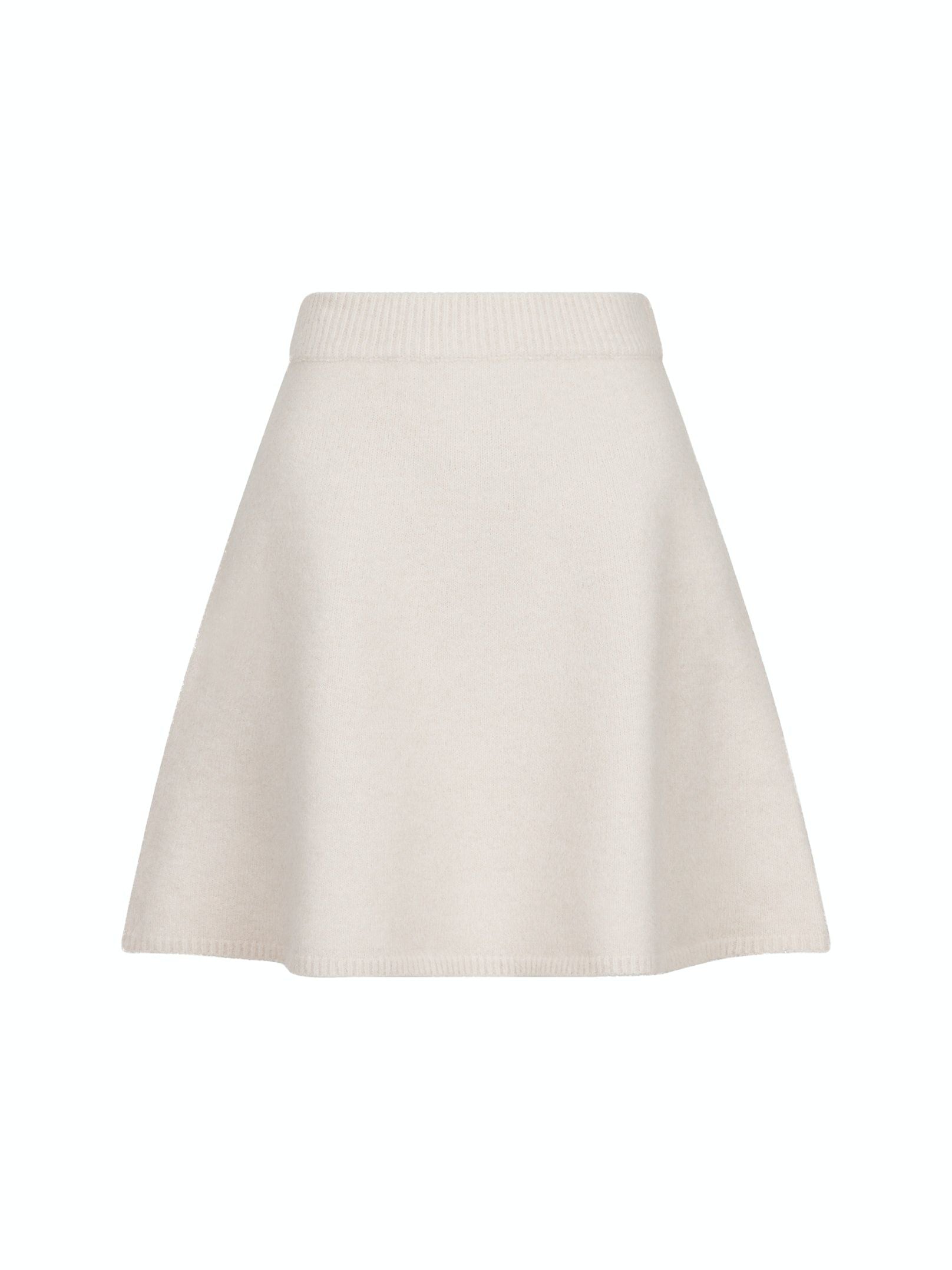 NEO NOIR GISA KNIT SKIRT IVORY SODA