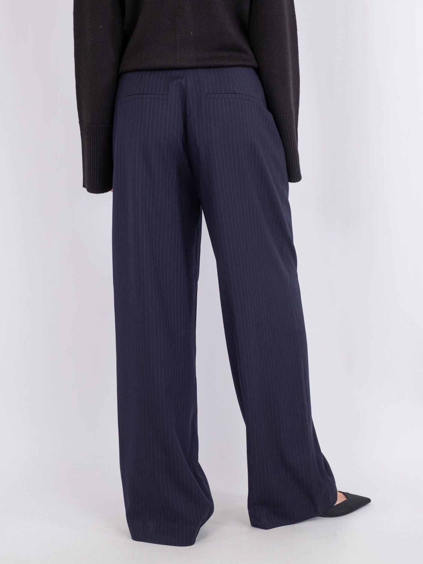 NEO NOIR - ALESSANDRA N PINSTRIPE PANTS - NAVY