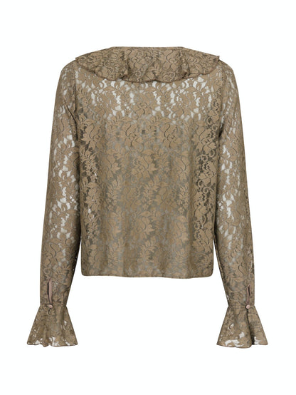 NEO NOIR - ANIKA LACE BLOUSE - TAUPE