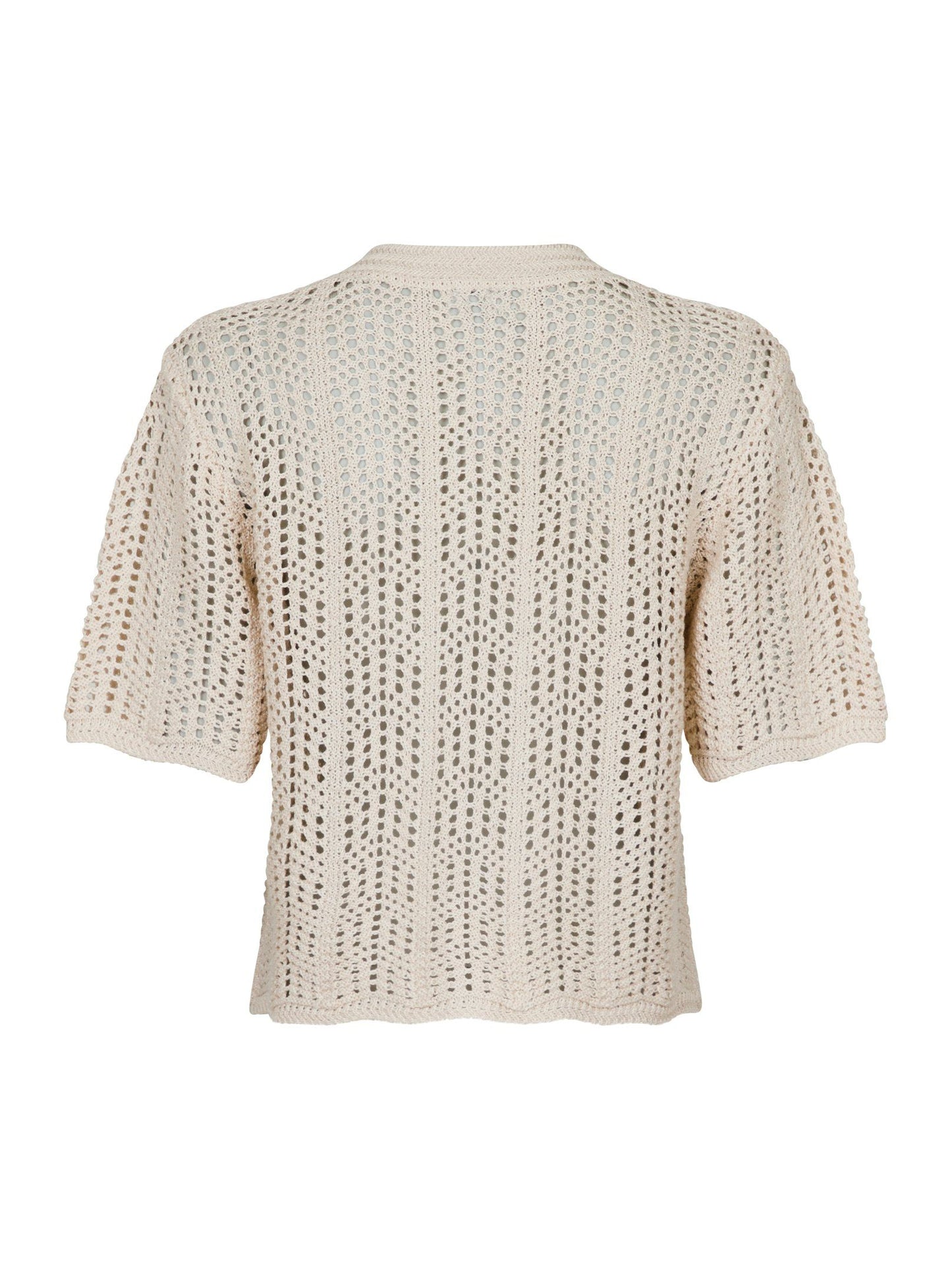 NEO NOIR - ELLEN CROCHET KNIT CARDIGAN - SAND