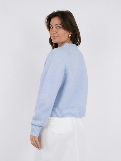 NEO NOIR - KAMRA KNIT BLOUSE - LIGHT BLUE