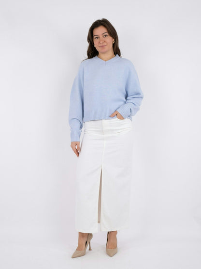 NEO NOIR - KAMRA KNIT BLOUSE - LIGHT BLUE