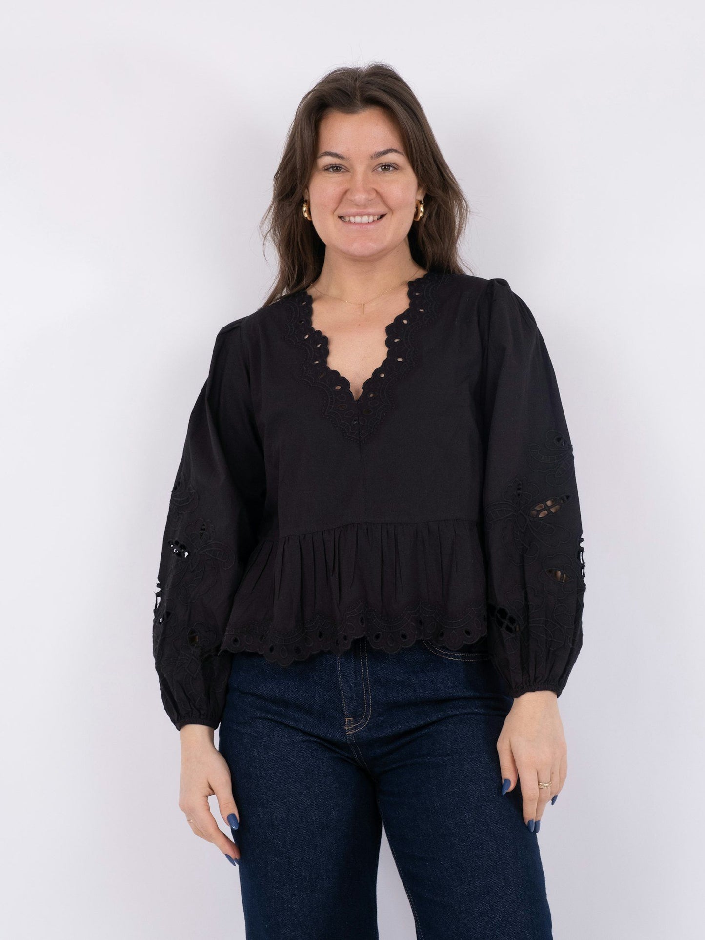 NEO NOIR - MAJA C POPLIN BLOUSE - BLACK