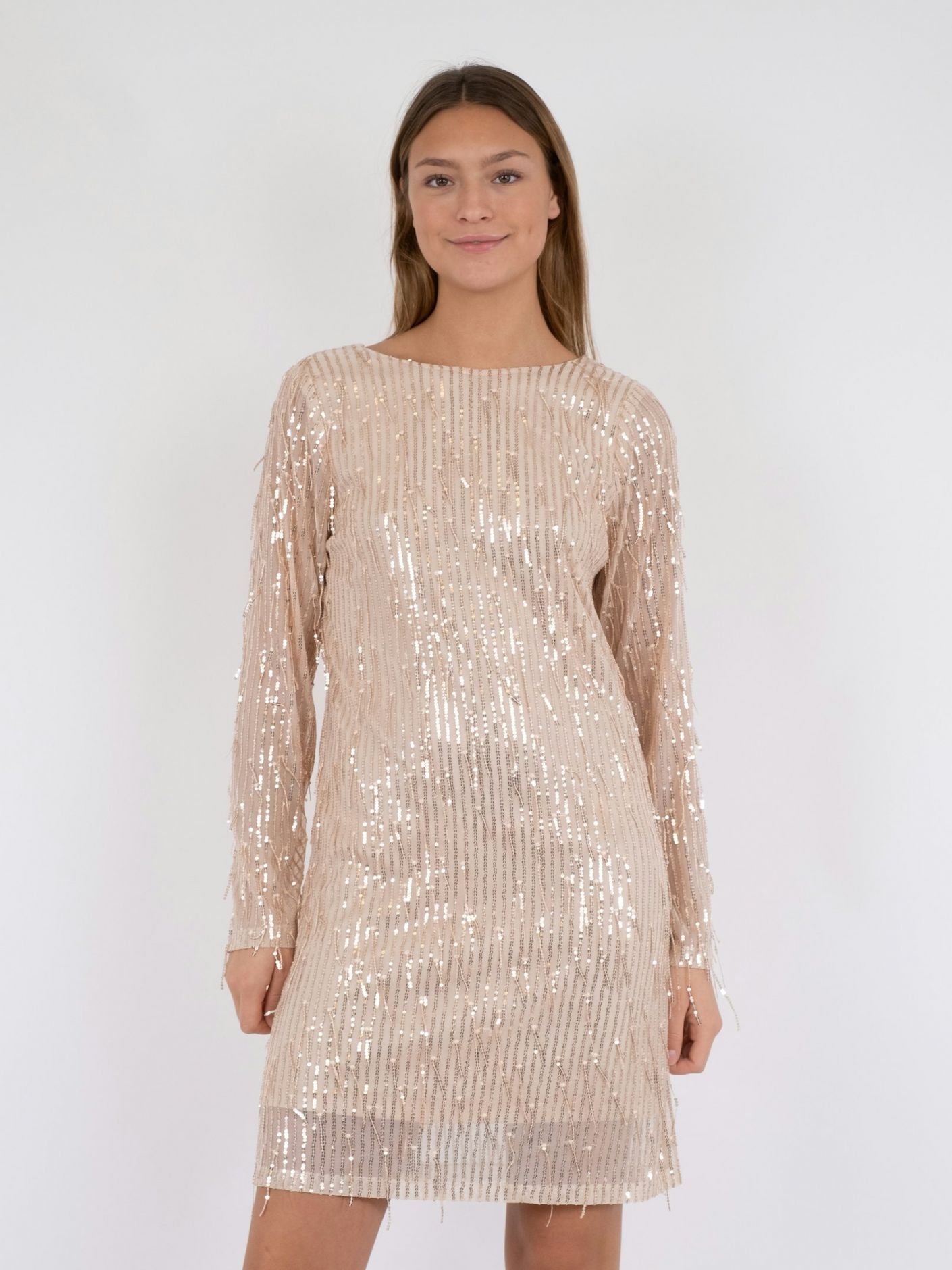 NEO NOIR - MALINE SEQUINS DRESS - ROSE GOLD