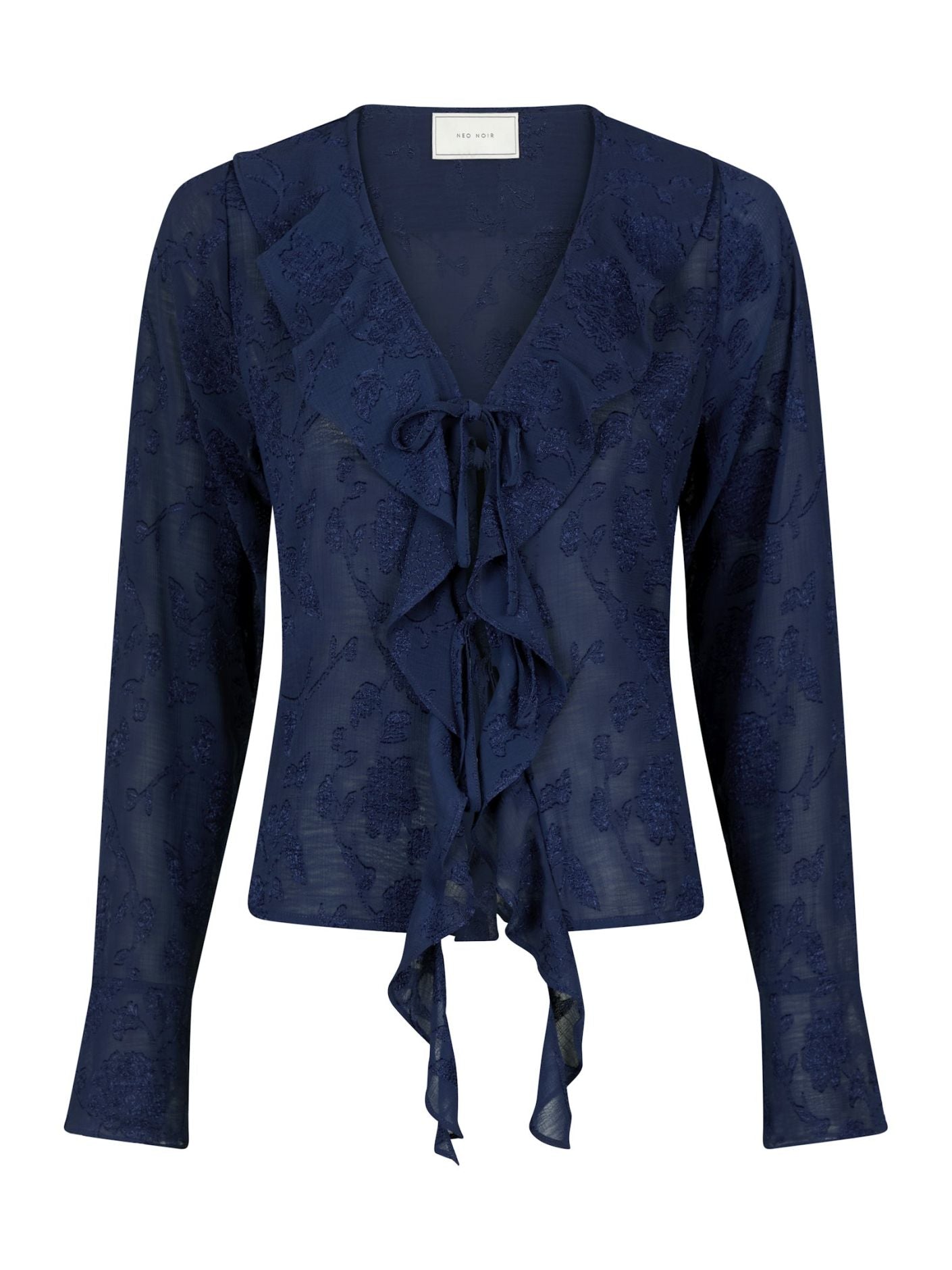 NEO NOIR - ANIKA BURNOUT BLOUS - NAVY