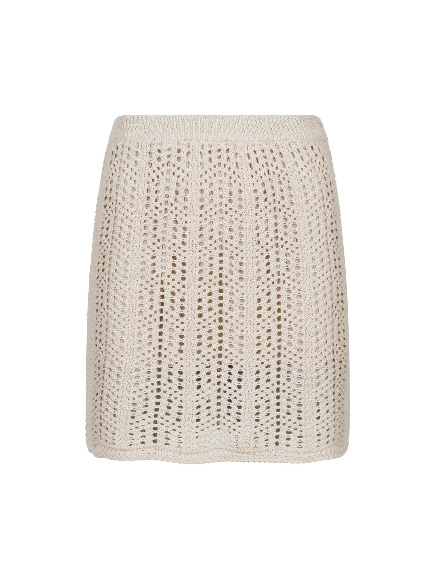 NEO NOIR - CLARKE CROCHET KNIT SKIRT - SAND