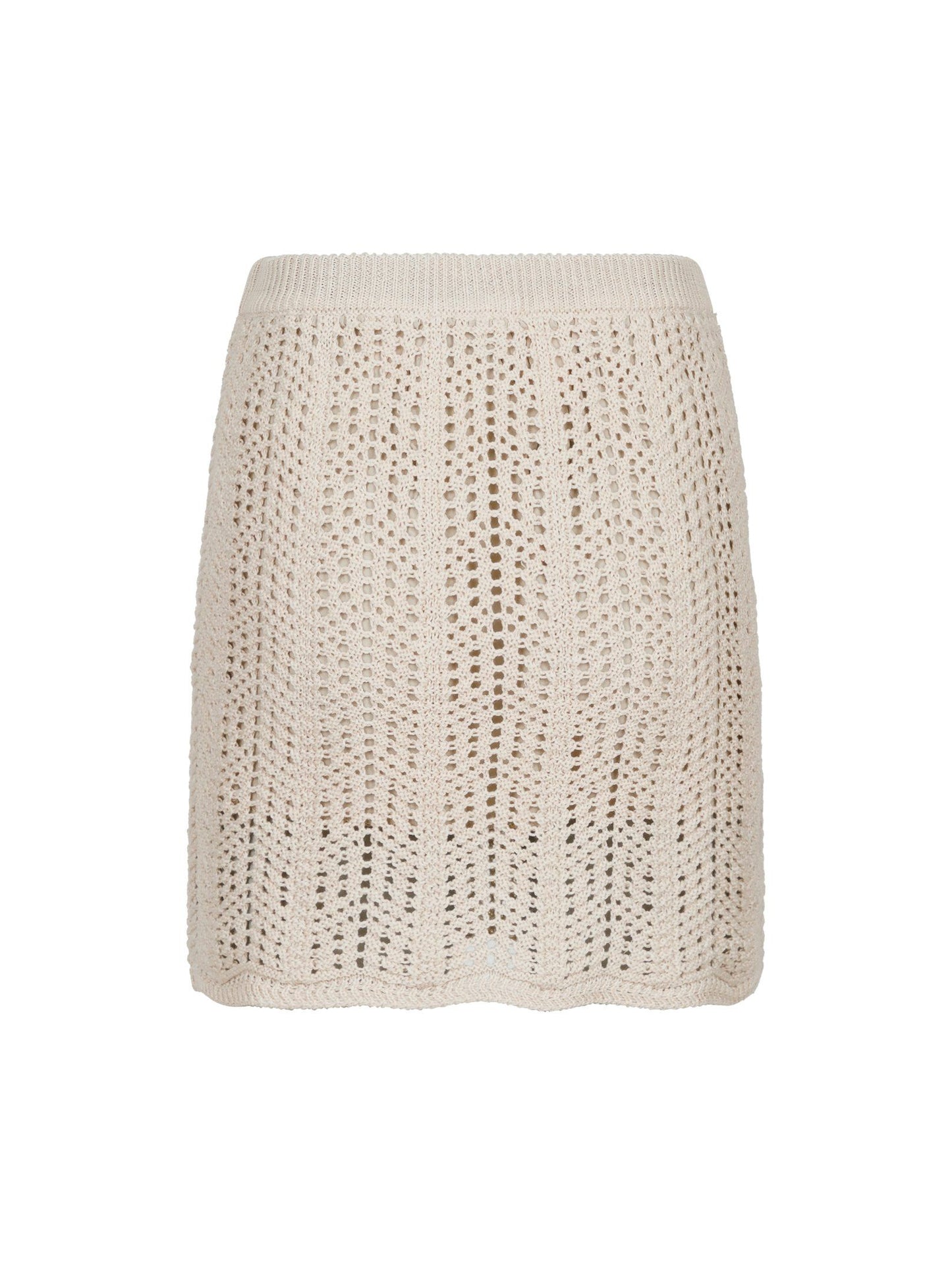 NEO NOIR - CLARKE CROCHET KNIT SKIRT - SAND