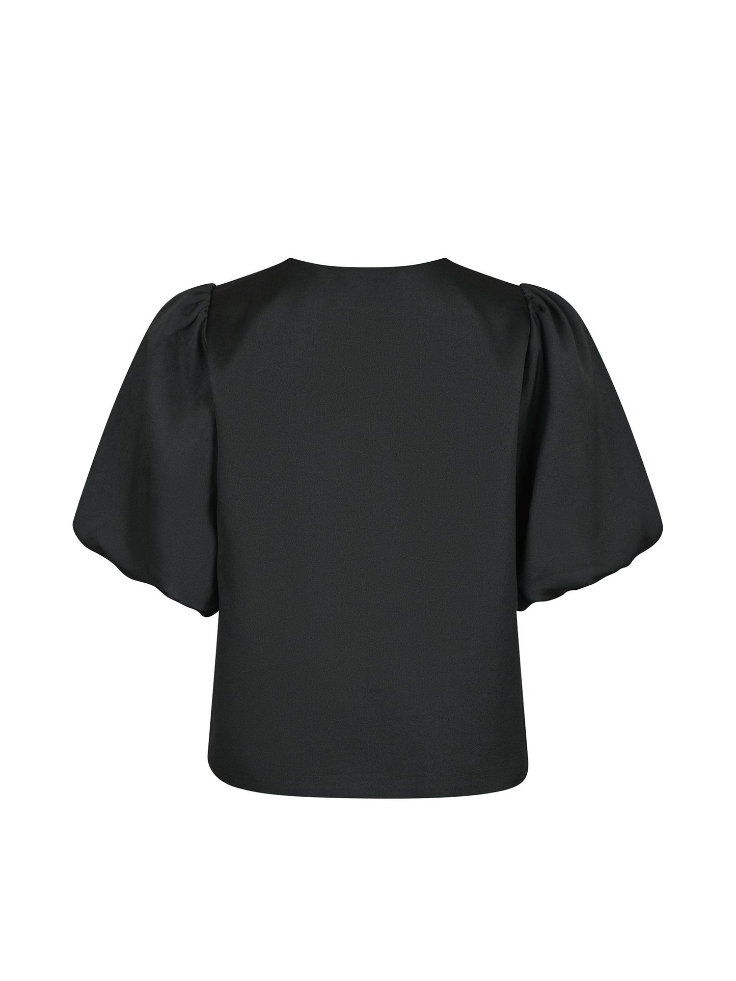 NEO NOIR - ASKA DULL SATIN BLOUSE - BLACK