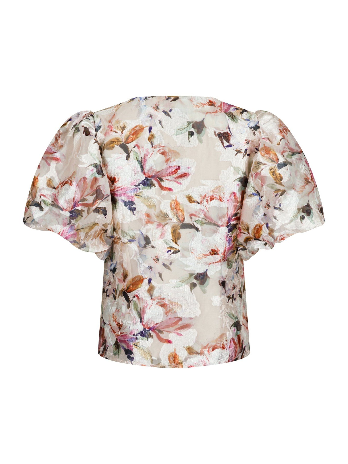 NEO NOIR - CAMIA BROCADE PRINT BLOUSE - CREAM