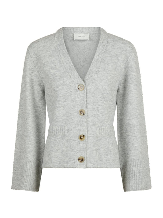 NEO NOIR - PIXIE KNIT CARDIGAN - LIGHT GREY MELANGE