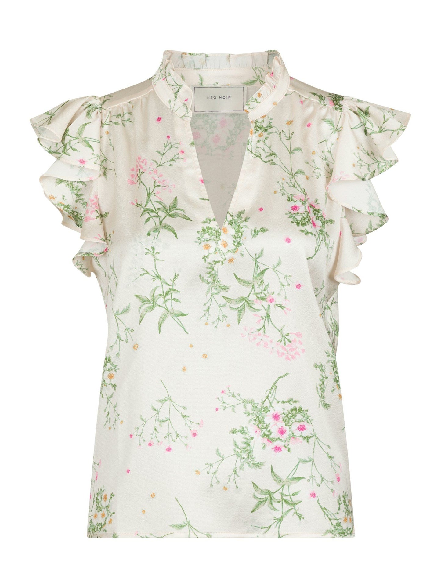 NEO NOIR - STELLA FLOWER FIELD BLOUSE - OFF WHITE