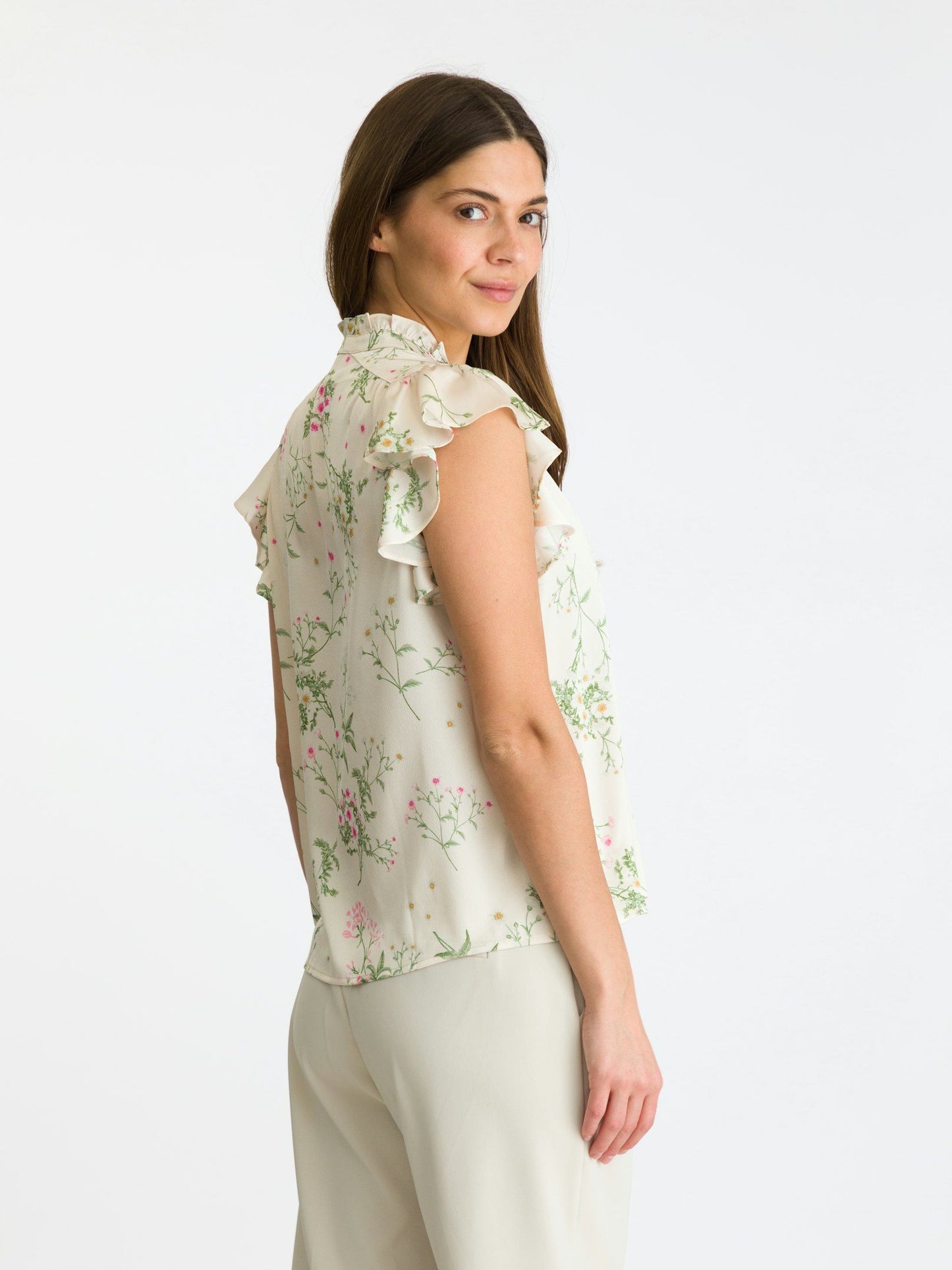 NEO NOIR - STELLA FLOWER FIELD BLOUSE - OFF WHITE