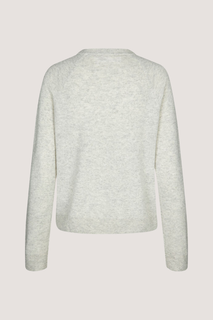 SAMSØE SAMSØE - BOSTON O-NECK - FOGGY DEW MEL.