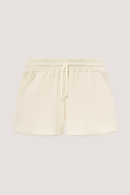 NIKBEN - WAFFLE LOW SHORTS - VANILLA