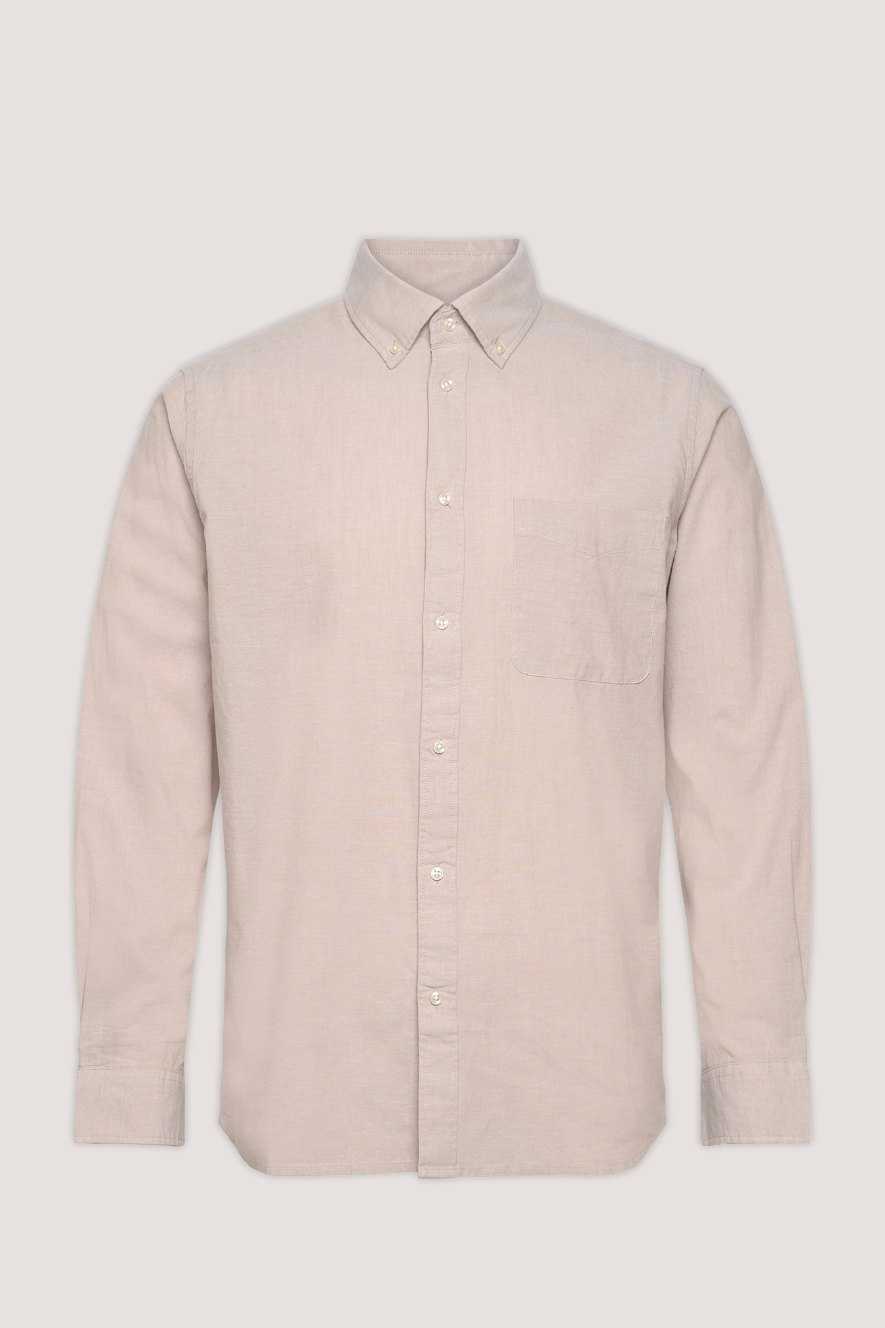 LES DEUX - KENT CHAMBRYA SHIRT - DARK SAND