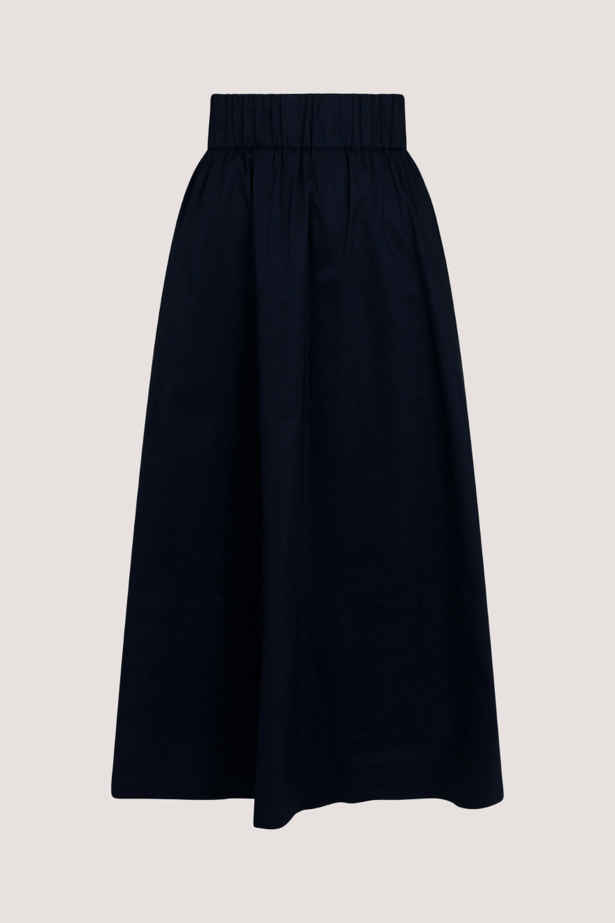NEO NOIR - YARA LONG POPLIN SKIRT - BLACK