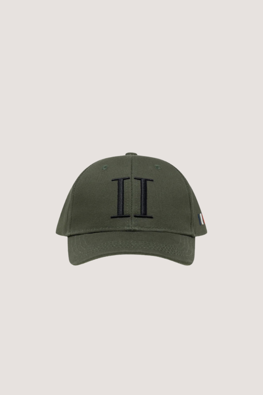 LES DEUX - ENCORE ORGANIC BASEBALL CAP - DUSTY MOSS/BLACK