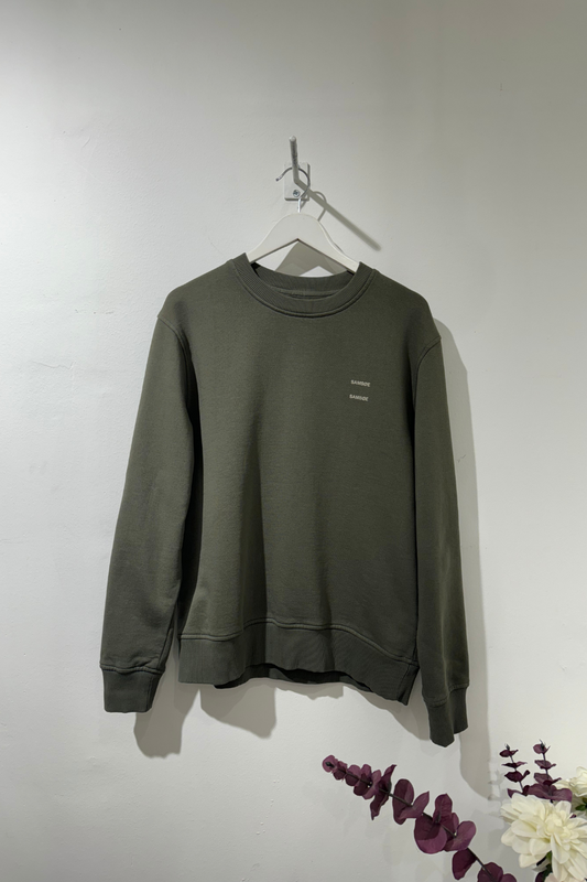 SAMSØE SAMSØE - JOEL CREW NECK - DUSTY OLIVE