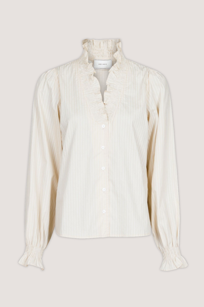 NEO NOIR - BRIELLE SINGLE STRIPE BLOUSE - SAND