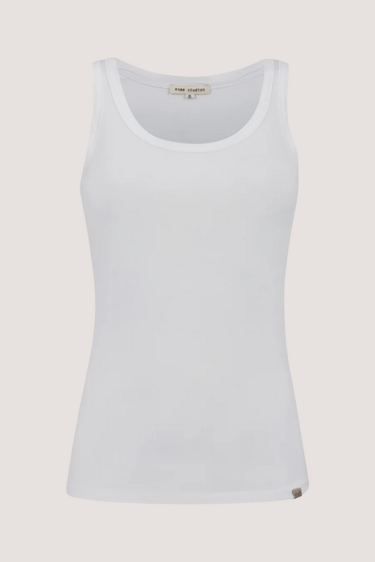 ESMÉ STUDIOS - ESPENELOPE SLIM FIT TANK TOP - WHITE