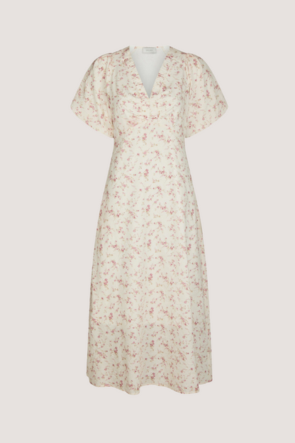 NEO NOIR - ILLANA PRINT DRESS - DUSTY ROSE
