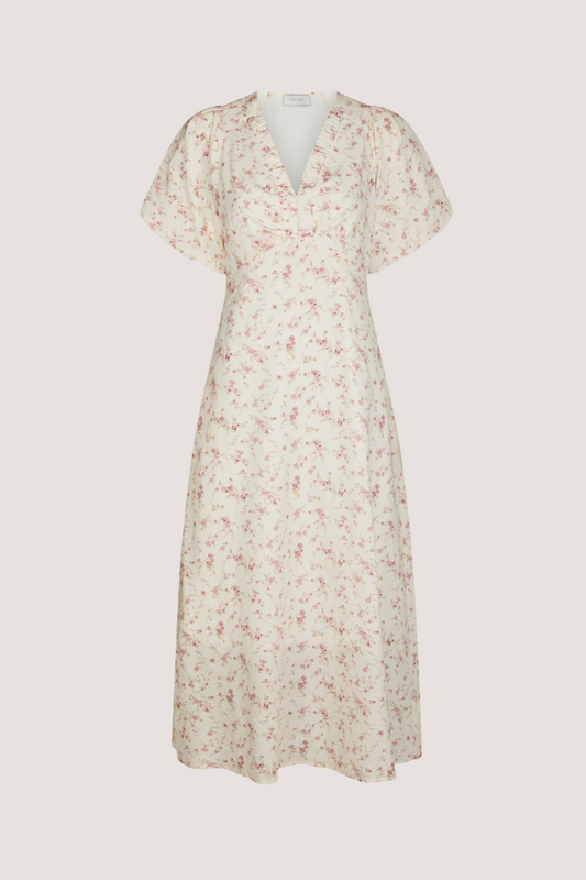 NEO NOIR - ILLANA PRINT DRESS - DUSTY ROSE