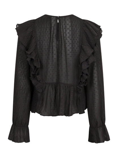 NEO NOIR - MIMMA PLISSE BLOUSE - BLACK