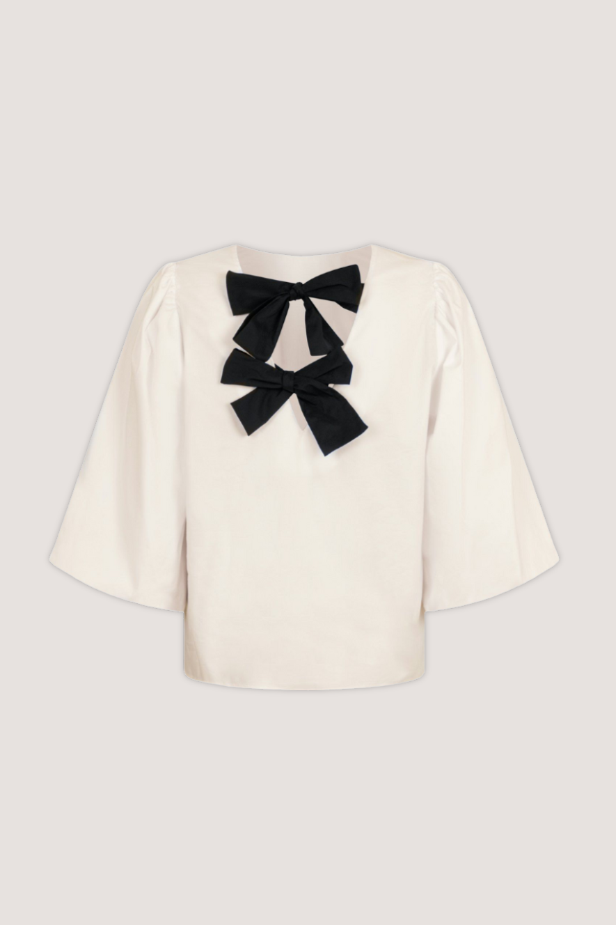 NEO NOIR - LORRAINE POPLIN BLOUSE - IVORY