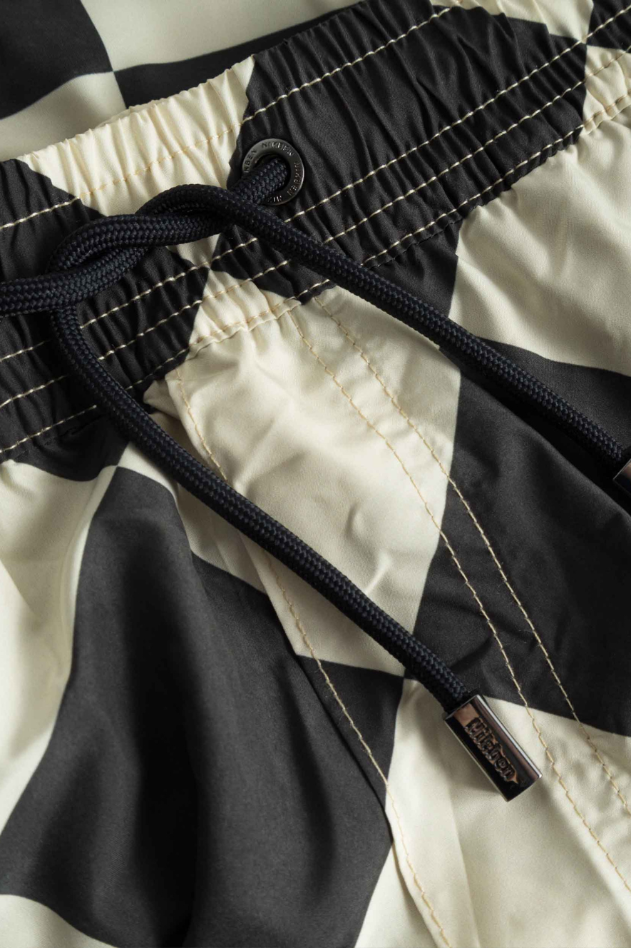 NIKBEN - MARSHMELLOW SWIMSHORTS - BLACK/IVORY