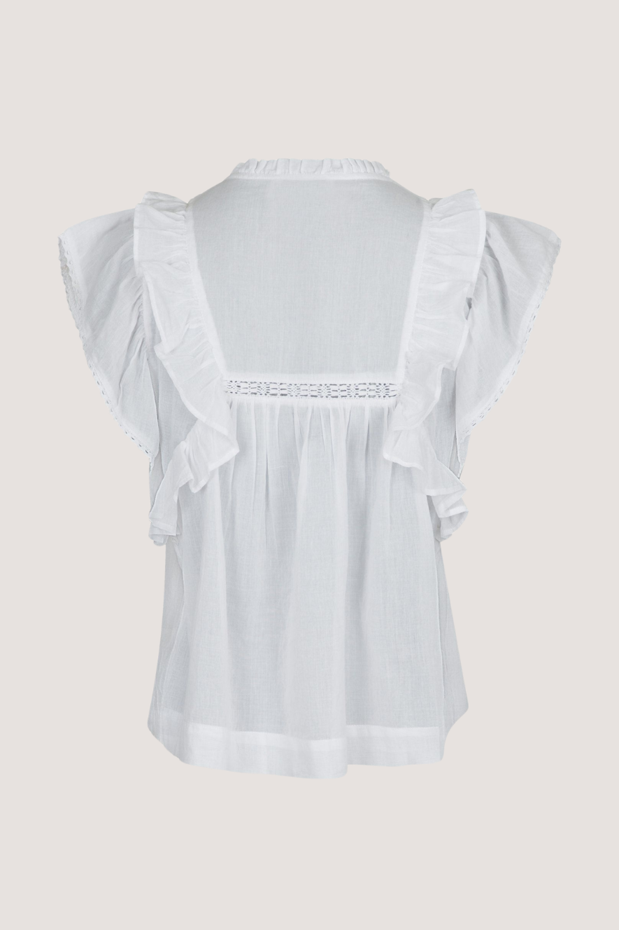 NEO NOIR - JAYLA S VOILE TOP - WHITE