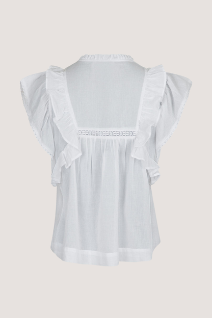 NEO NOIR - JAYLA S VOILE TOP - WHITE