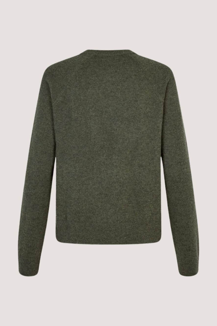 SAMSØE SAMSØE - BOSTON O-NECK - FOREST NIGHT MEL