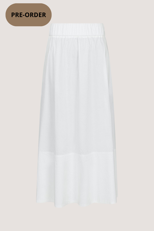 NEO NOIR - YARA LONG POPLIN SKIRT - WHITE
