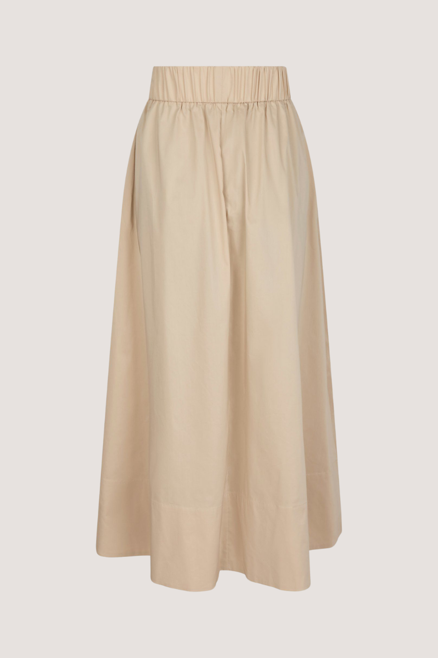 NEO NOIR - YARA LONG POPLIN SKIRT - DARK SAND