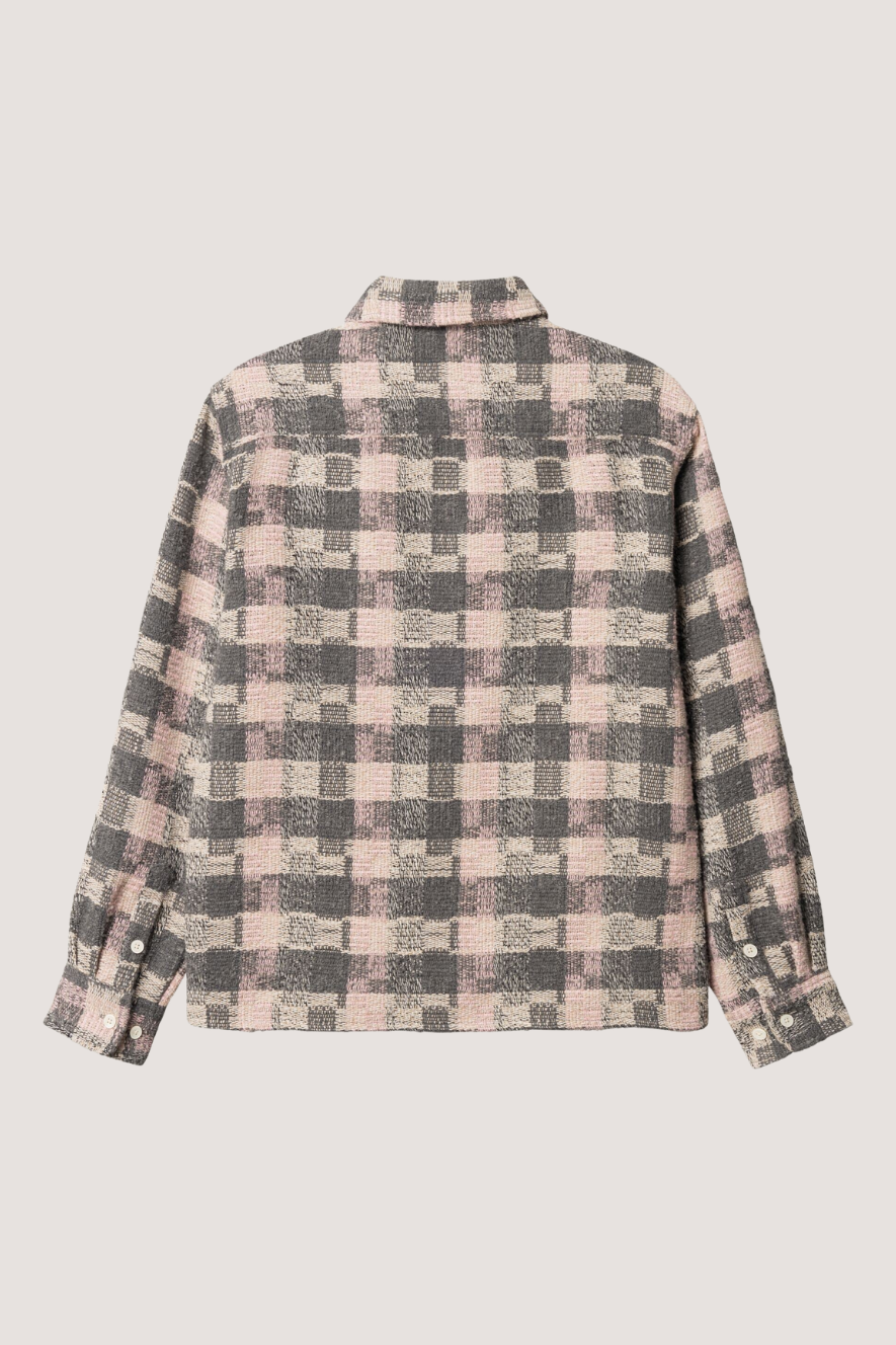 WOODBIRD - WBGLIXTO STRUCTURE SHIRT - GREY/BROWN