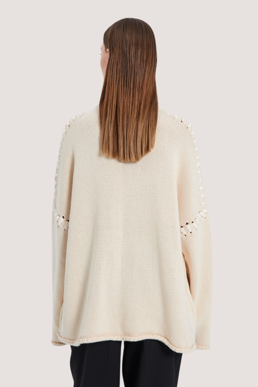 NORR - STRINGS KNIT TOP - OFF WHITE