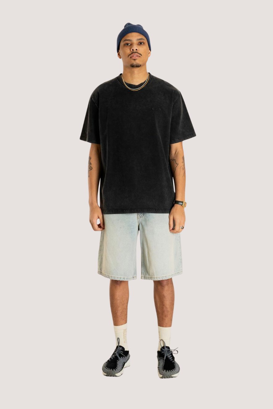 WOODBIRD - WBBAINE WASHED TEE - BLACK