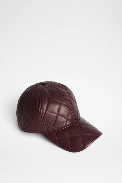 STAND STUDIO - CIA QUILT CAP - BURGUNDY