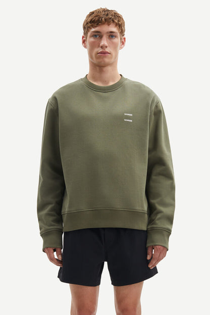 SAMSØE SAMSØE - JOEL CREW NECK - DUSTY OLIVE