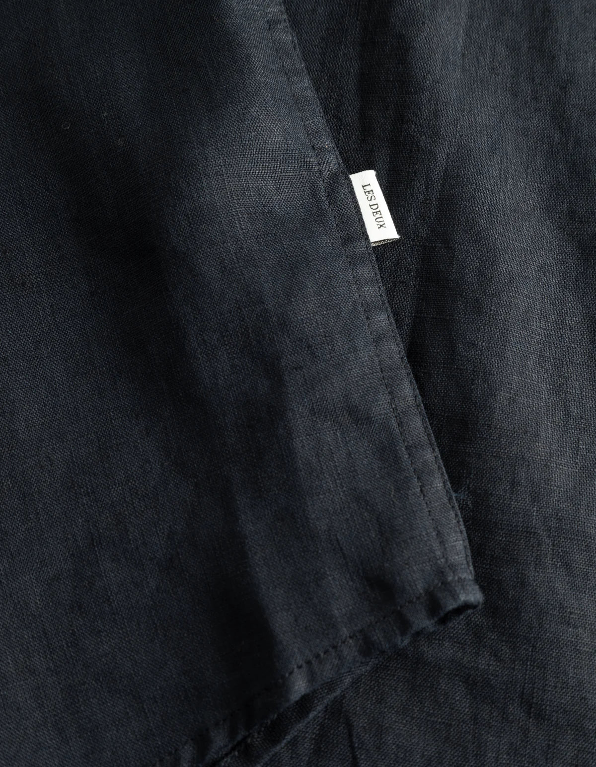 LES DEUX - KRIS LINEN SS SHIRT - DARK NAVY