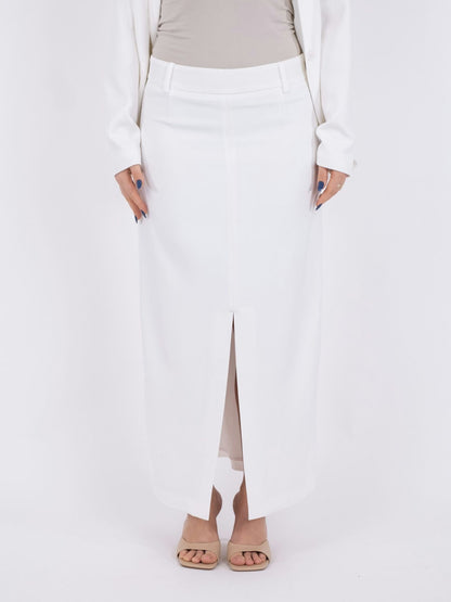 NEO NOIR - VINTI MELANGE SKIRT - WHITE