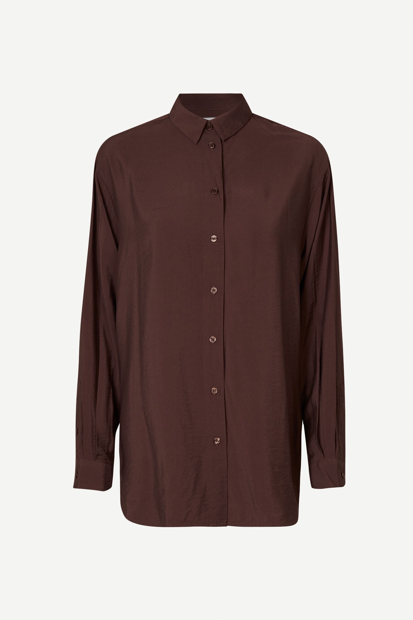 SAMSØE SAMSØE - ALFRIDA SHIRT - BROWN STONE