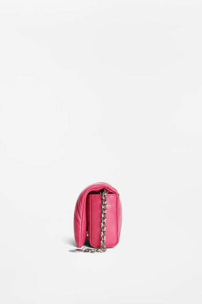 STAND STUDIO - ERY PANEL BAG - NEON PINK/SILVER