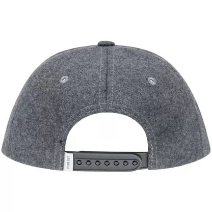 LES DEUX - ENCORE WOOL BASEBALL CAP - CHARCOAL MELANGE/IVORY