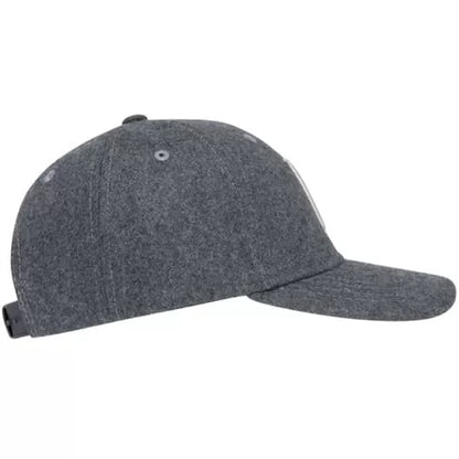 LES DEUX - ENCORE WOOL BASEBALL CAP - CHARCOAL MELANGE/IVORY