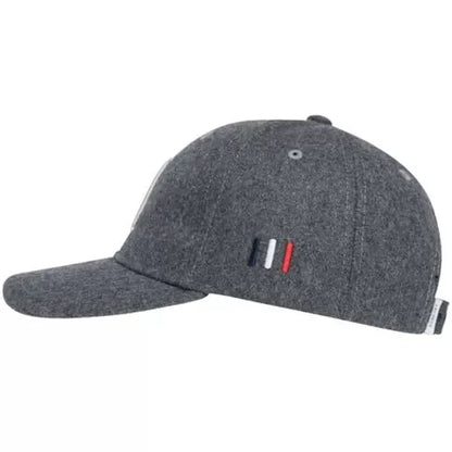 LES DEUX - ENCORE WOOL BASEBALL CAP - CHARCOAL MELANGE/IVORY