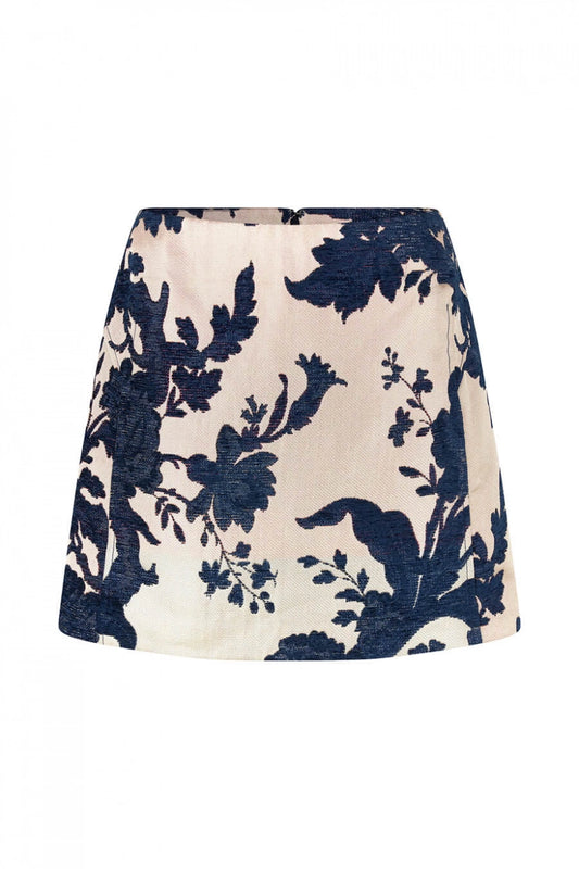 BAUM UND PFERDGARTEN - SAGIRA SKIRT - CREAM BLUE FLOWER