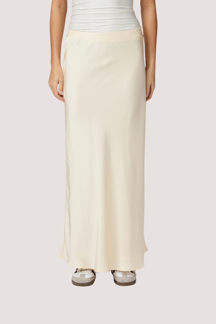 NEO NOIR - VISO HEAVY SATEEN SKIRT - PEARL