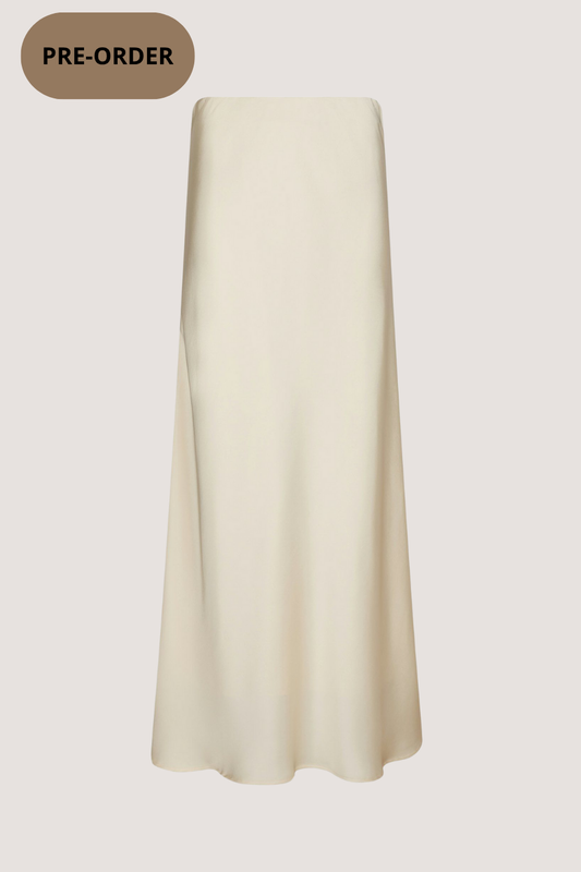 NEO NOIR - VISO HEAVY SATEEN SKIRT - PEARL