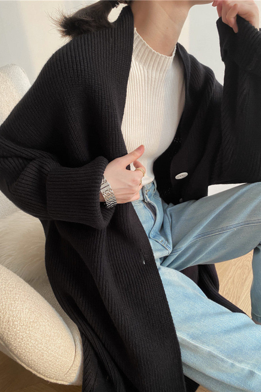 Medellång Cardigan Kofta